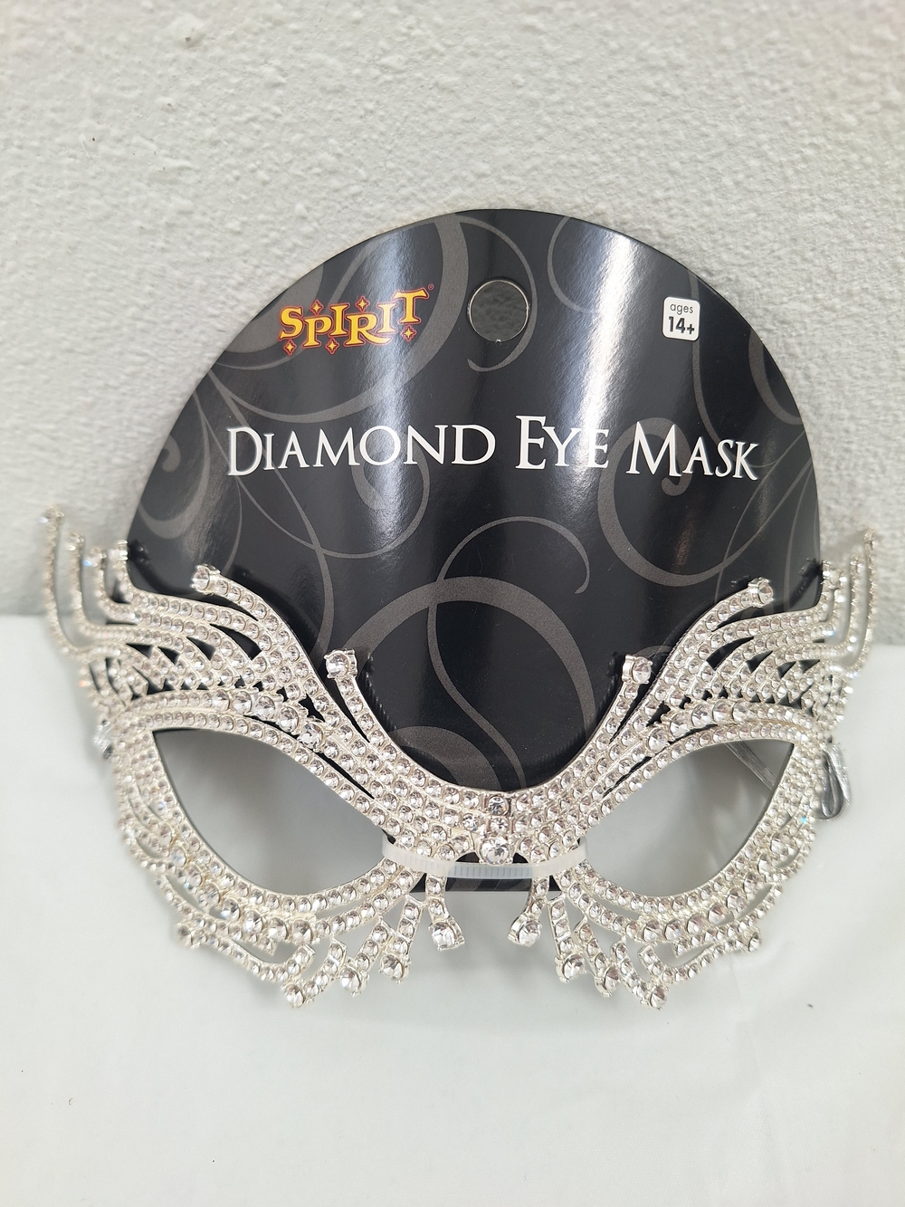 Spirit Diamond Eye Mask in Silver Rhinestones